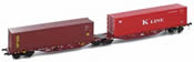 Belgian Container Wagon Set Sggmrss 90 